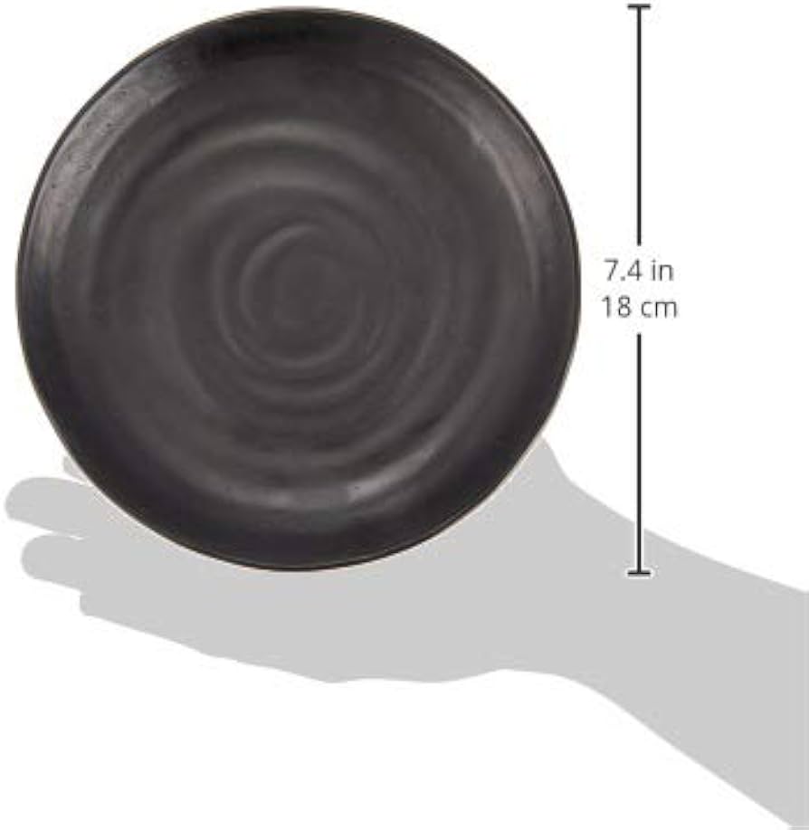 Amazon｜マイン(Mine) MIN(マイン ) メラミンウェア 黒 丸皿φ18 M11